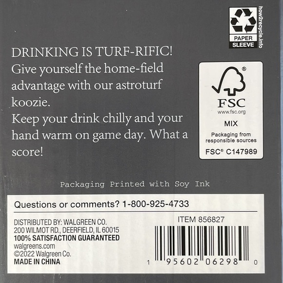 DASHING | CAN KOOZIE ASTROTURF DESIGN - 2 COUNT - Drinking is TURF-RIFIC! - Picture 9 of 10